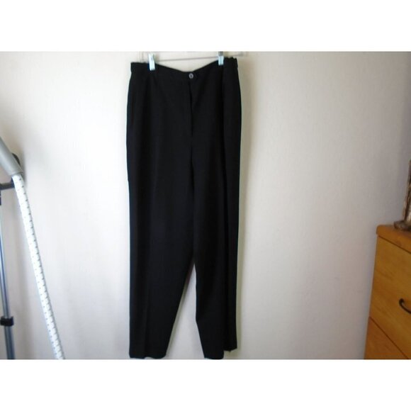 Liz Claiborne Classics Black Trouser Women Size 16 Lined Beautiful Career Wear - Picture 1 of 9